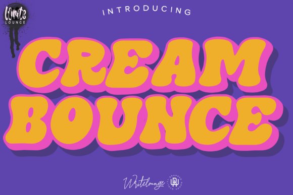 Cream Bounce: The Retro Display Font for Bold Brand Identity