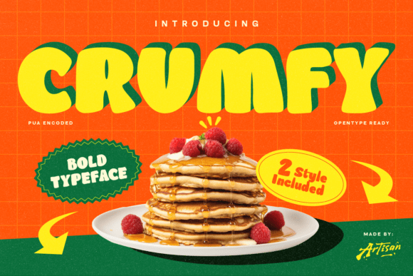 Crumfy: The Bold Display Font for Appetizing Digital Experiences