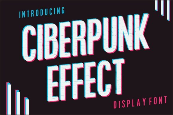 Cyberpunk Effect: The Bold Typeface for Futuristic Handmade Brands