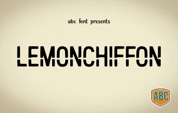 Lemonchiffon: The Stencil Display Font for Handmade Brands