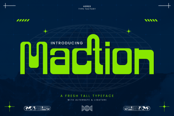 Maction: The Futuristic Display Typeface for Modern Branding