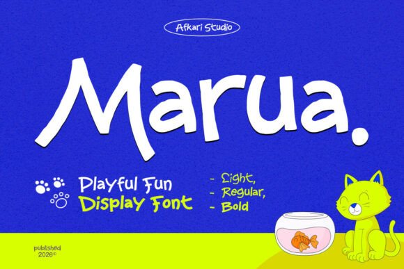Marua: The Cheerful Display Font for Handmade Products