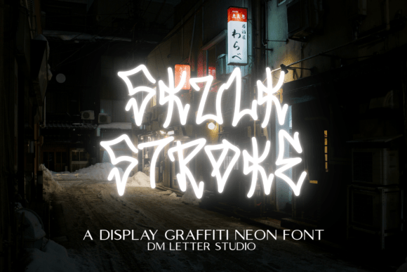 Skulk Stroke: The Neon Graffiti Typeface for Bold Brand Identity