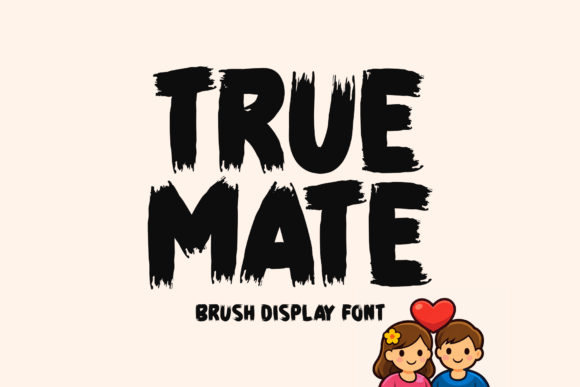 True Mate: A Bold Brush Display Font for Authentic Brand Identity