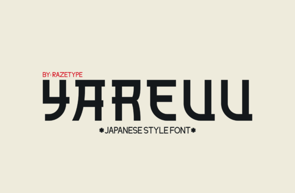 Yareuu: A Bold Japanese-Inspired Display Typeface for Modern Brands
